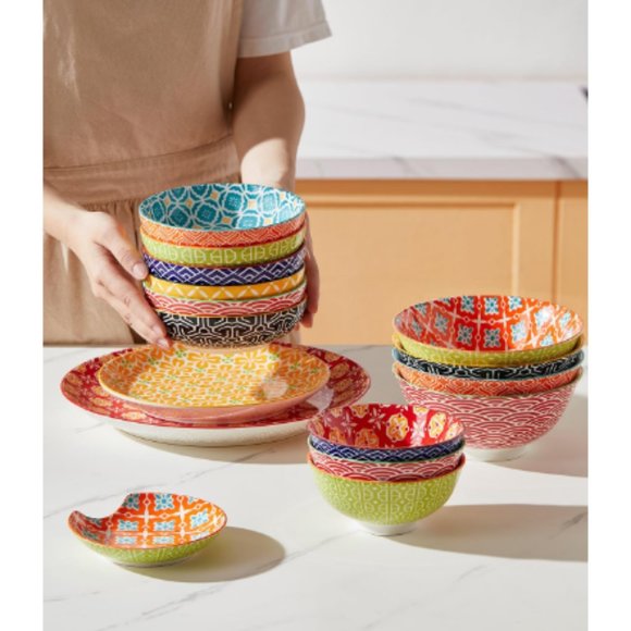 Set of 6 - Small Ceramic Dessert/ Ice Cream/ Condiments/ Snack Bowls - Picture 4 of 9